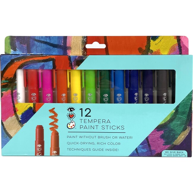 12 Tempera Paint Sticks - Arts & Crafts - 1