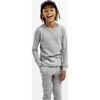 Dominique Long Sleeve Crew, Heather Grey - Shirts - 2