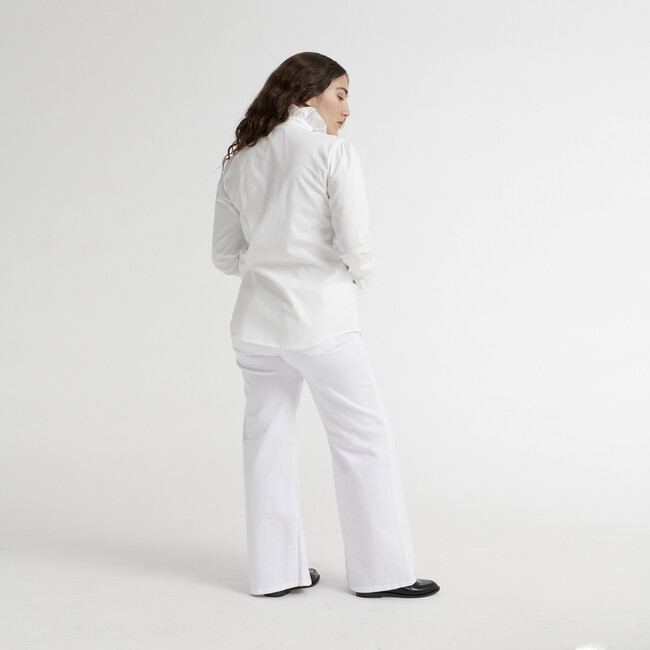 Women's Violet Shirt, Blanc - Blouses - 3
