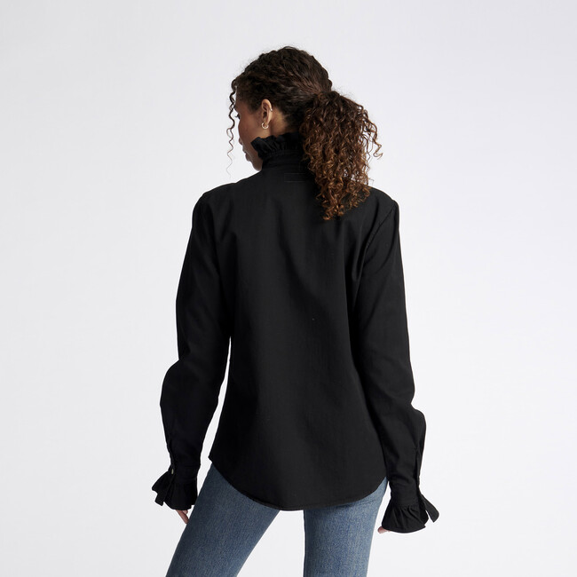 Women's Violet Shirt, Noir - Blouses - 4