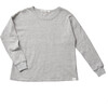 Felix Boxy Long Sleeve, Heather Grey - Shirts - 1 - thumbnail