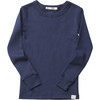 Dominique Long Sleeve Crew, Marine - Shirts - 1 - thumbnail