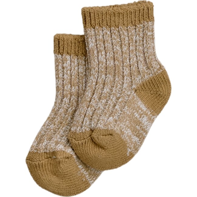 Chunky Knit Sock, Burnt Mustard