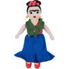 Knit Frida Kahlo Doll, Green and Blue - Soft Dolls - 1 - thumbnail