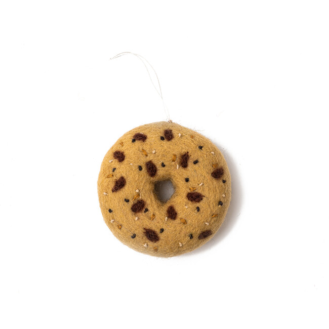 Felt Everything Bagel Ornament, Brown
