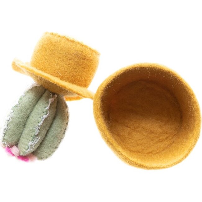 Felt Cactus Bowl, Yellow - Accents - 2