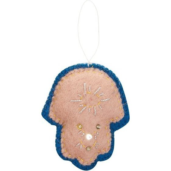 Felt Hamsa Hand Ornament, Blush