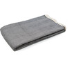 Mechot Cotton Throw Blanket, Dark Grey - Throws - 1 - thumbnail