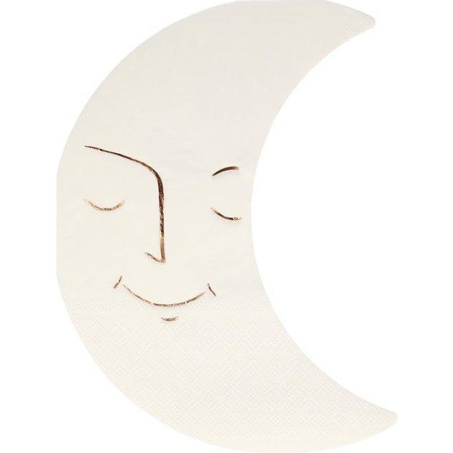 Set of 16 Moon Napkins, Cream - Tableware - 1