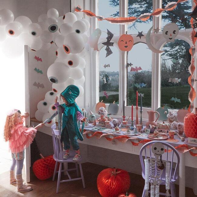 Pastel Halloween Stitched Streamer, Orange Multi - Garlands - 5