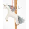 Unicorn Fabric Tree Ornament, White Glitter - Ornaments - 2