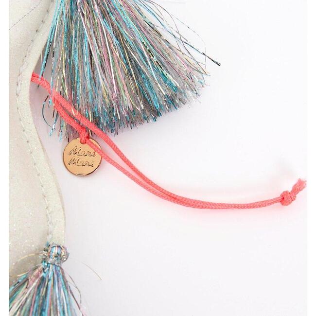 Unicorn Fabric Tree Ornament, White Glitter - Ornaments - 4