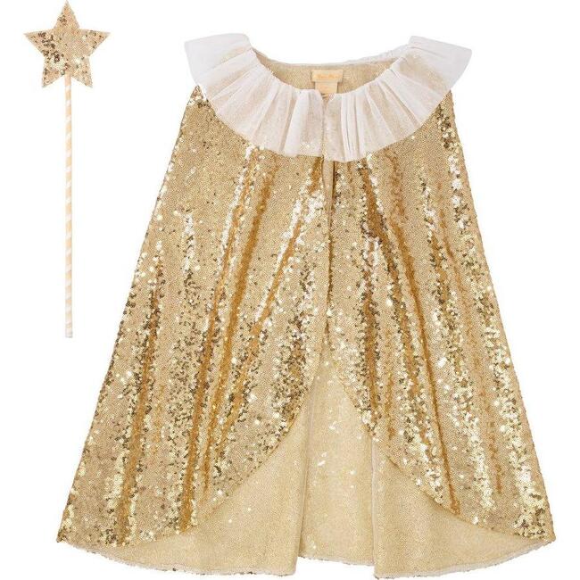 Gold Sparkle Cape Dress Up - Costumes - 1 - zoom