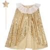 Gold Sparkle Cape Dress Up - Costumes - 1 - thumbnail
