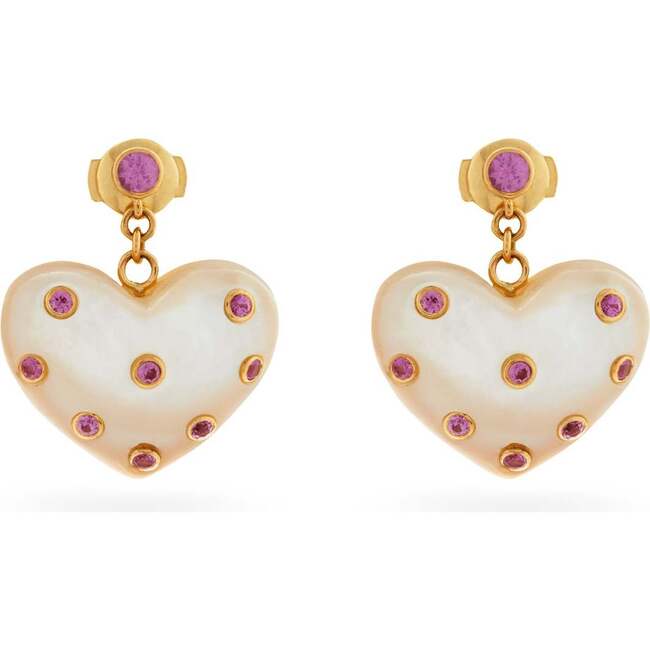 Pearl Heart Earrings - Earrings - 1