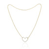 Heart Clasp Necklace, Yellow Gold - Necklaces - 1 - thumbnail