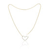 Heart Clasp Necklace, Yellow Gold - Necklaces - 2