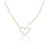 Heart Clasp Necklace, Yellow Gold - Necklaces - 3
