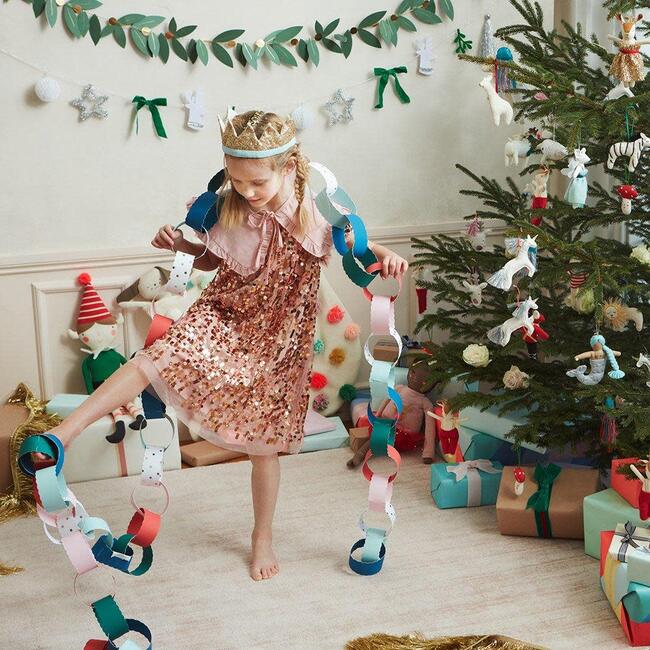 Scalloped Christmas Paper Chains - Party - 4