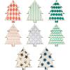 Patterned Christmas Tree Plates - Party - 1 - thumbnail
