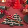 Patterned Christmas Tree Plates - Party - 4