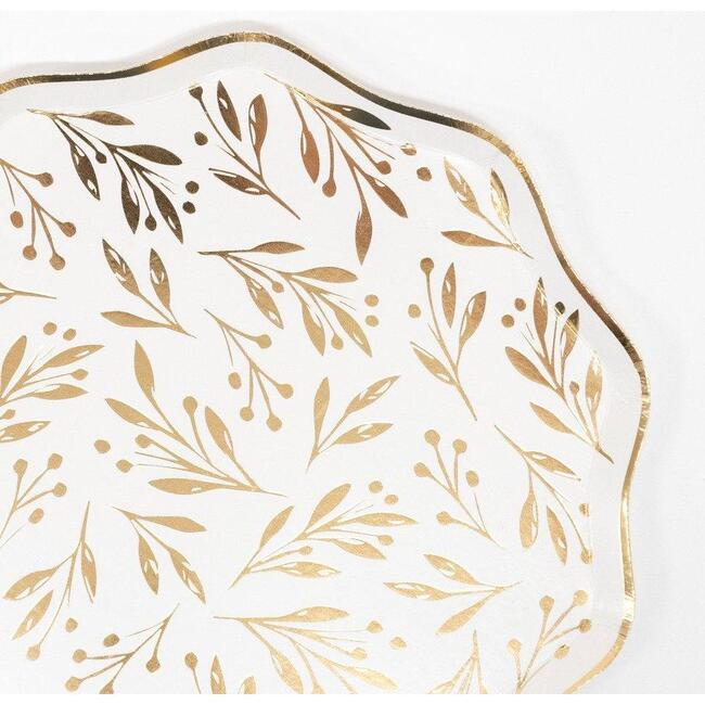 Gold Leaf Dinner Plates - Party - 2