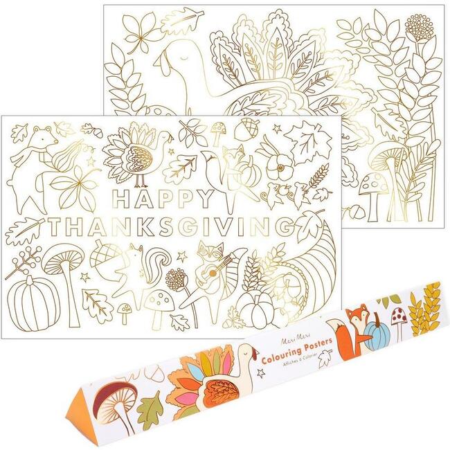Thanksgiving Coloring Posters - Party - 1