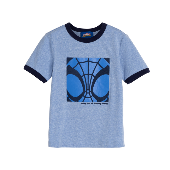 Short Sleeve Graphic Ringer Tee, Blue
