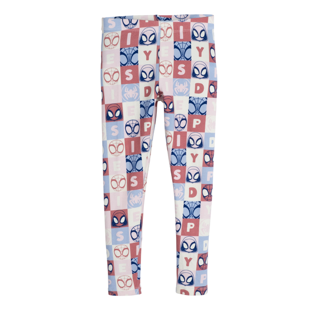 Checkered Print Legging, Pink & White