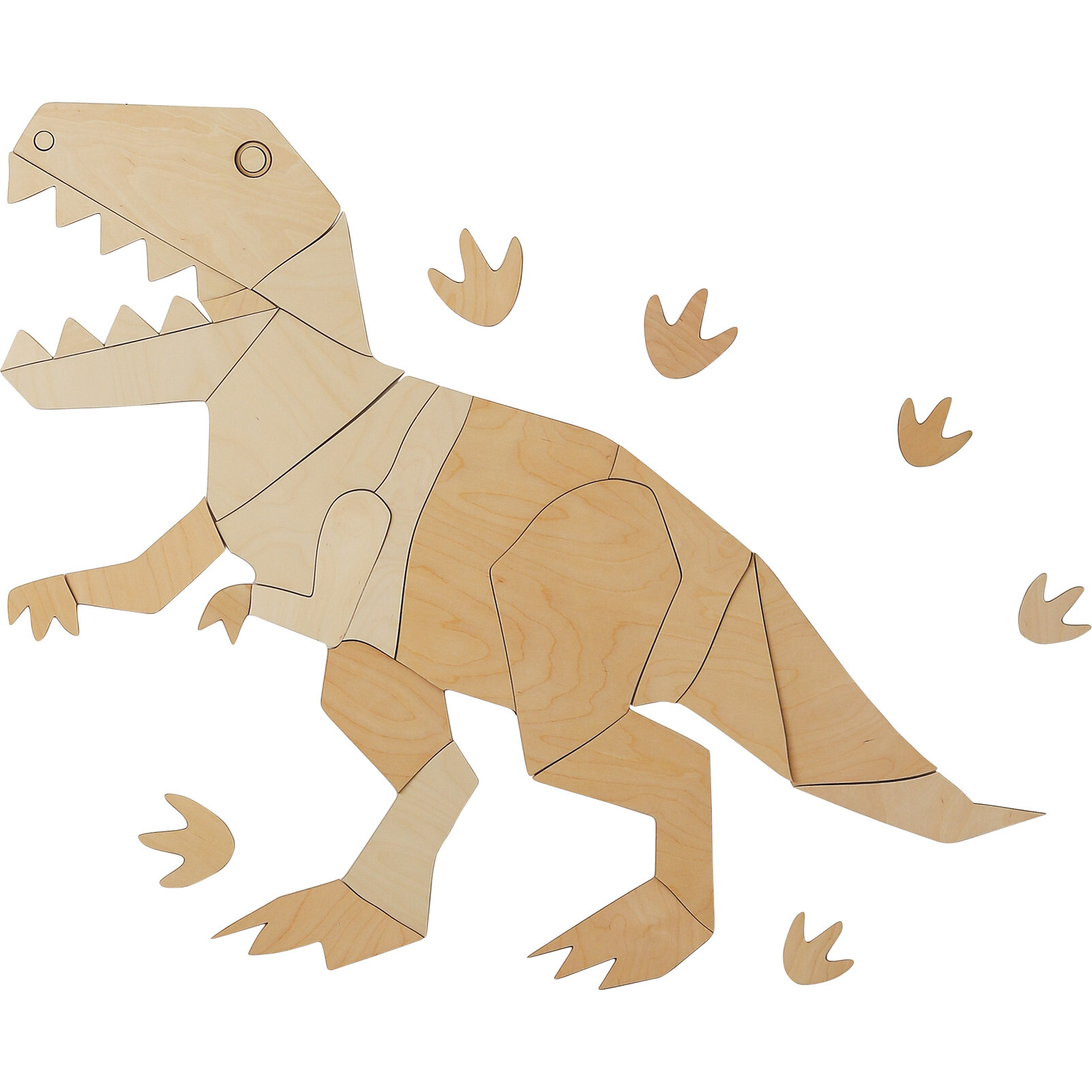 Origami Wooden Wall Decor, T-Rex - Wall Décor - 1