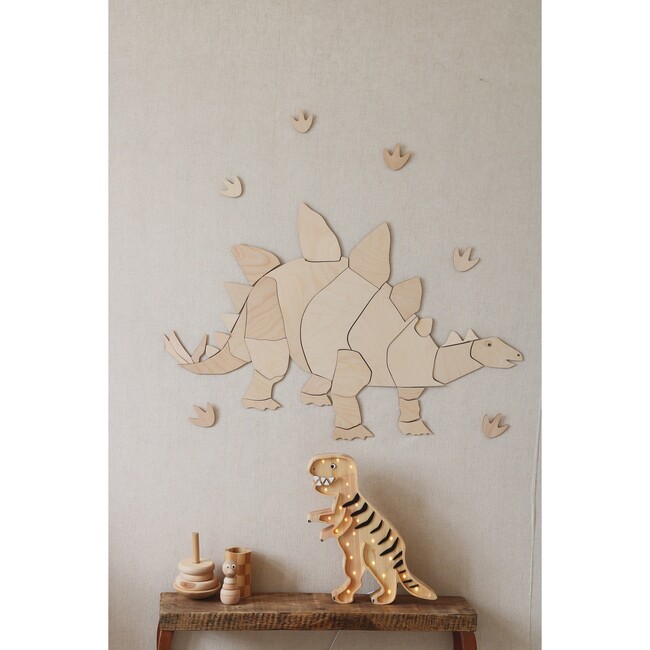 Origami Wooden Wall Decor, Stegosaurus