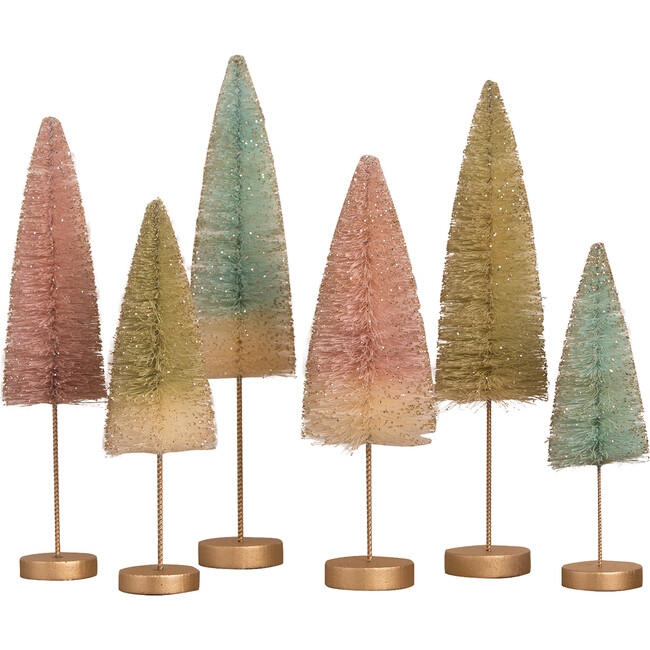 Pastel Forest Bottle Brush Trees Set