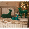 Large Emerald Flocked Deer - Accents - 2