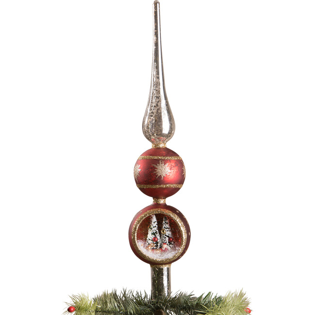 Santa in Sleigh Indent Tree Topper