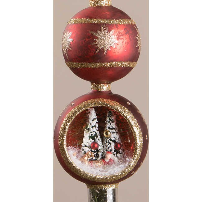 Santa in Sleigh Indent Tree Topper