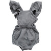 The Ruffle Romper, Lead Gray - Rompers - 1 - thumbnail
