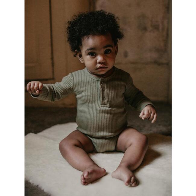The Ribbed Onesie, Sage - Onesies - 3