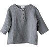 The Muslin Henley, Lead Gray - Tees - 1 - thumbnail