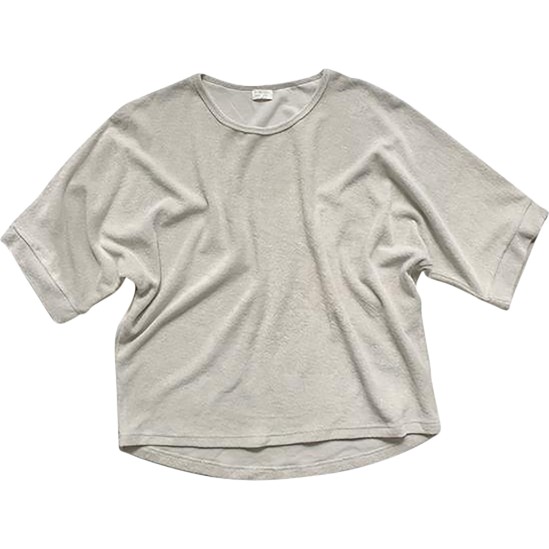 The Women's Oversized Terry Top, Ecru - Tees - 1