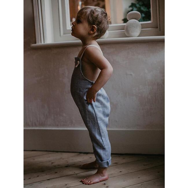 The Linen Overall, French Stripe - Jumpsuits - 4