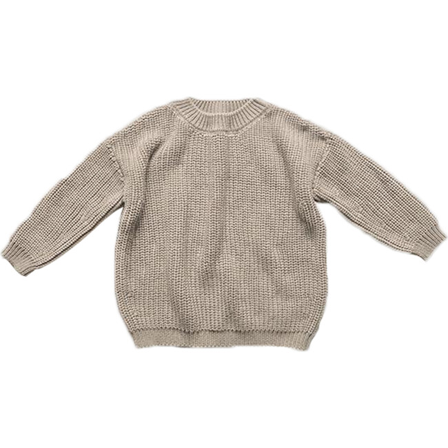 The Chunky Sweater, Oatmeal - Sweaters - 1 - zoom