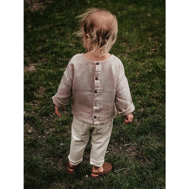 The Button Back Top, Antique Rose - Sweaters - 3