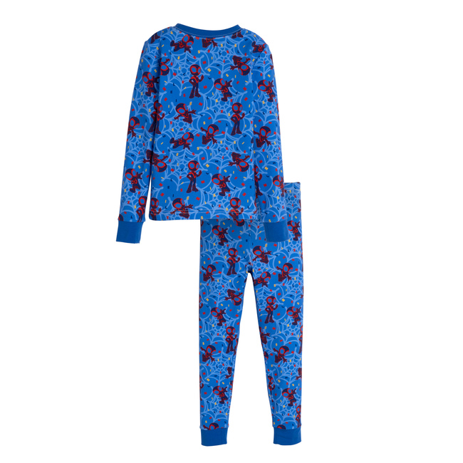All-Over Print Long Sleeve Pajama featuring Miles Morales, Royal Blue & Red