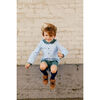 Reversible Chevy Shorts, Blue Poplin & Green Plaid - Shorts - 3 - thumbnail