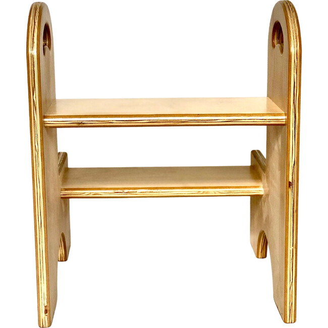 Kids Maple Stepstool, Natural - Kids Seating - 3
