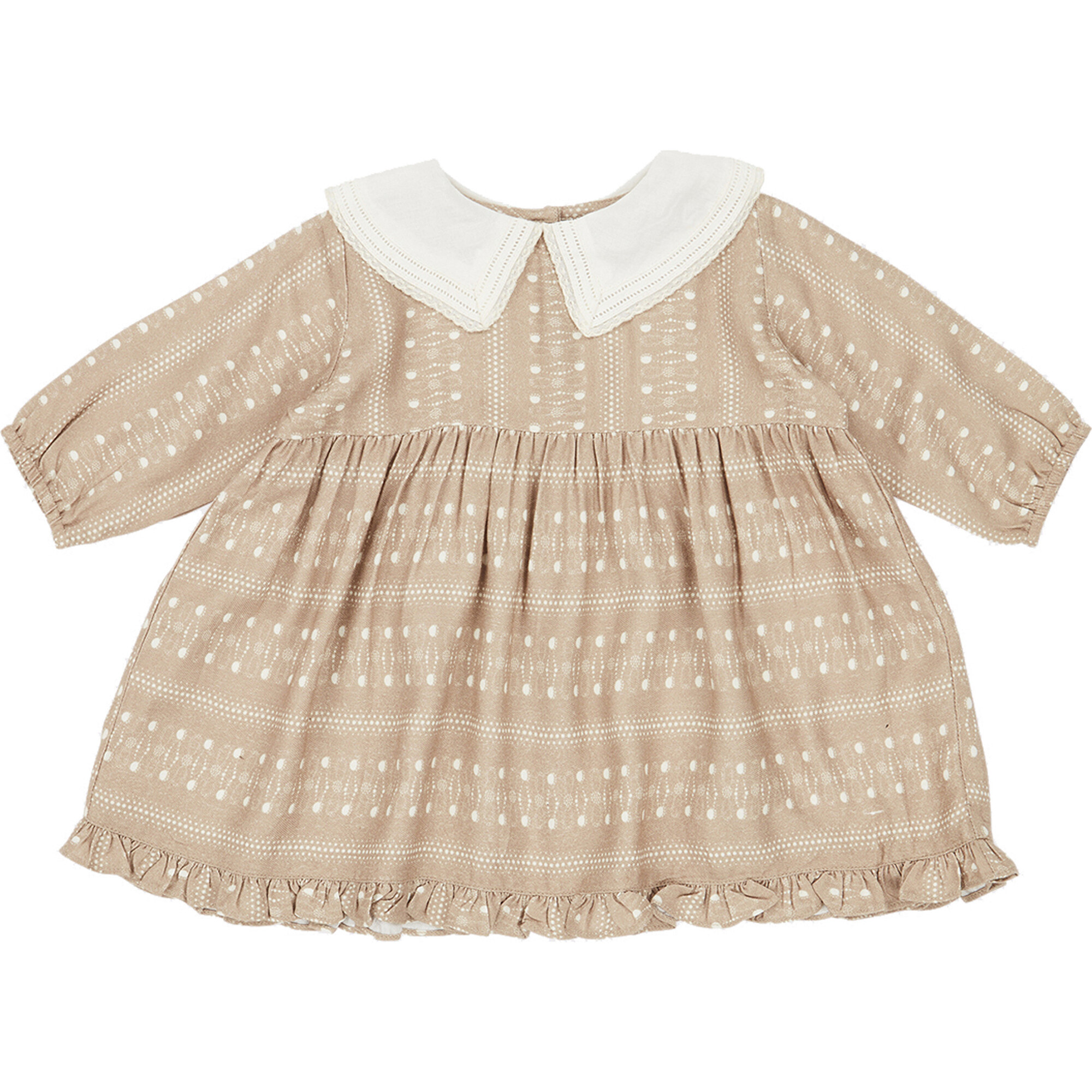 Buzzard Baby Dress Chestnut Dotty 12m-