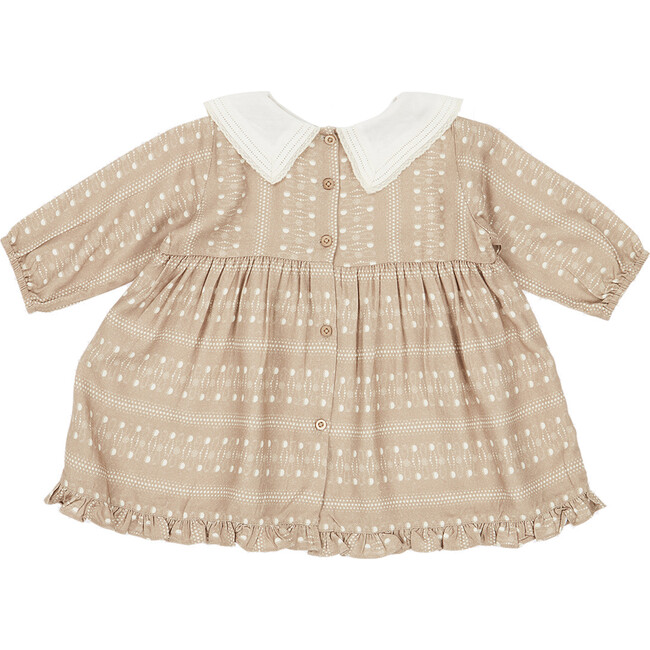 Buzzard Baby Dress, Chestnut Dotty Print