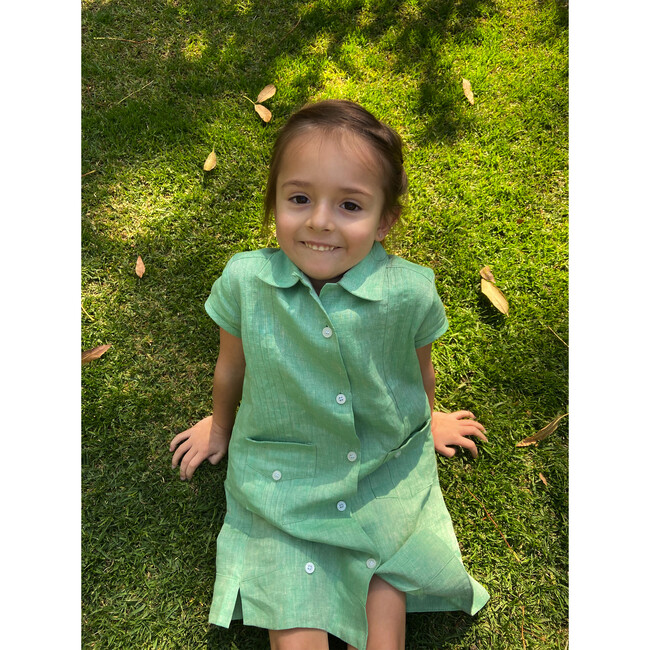 Guayabera Dress, Green