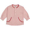 Striped Shirt With Pocket, Red - Shirts - 1 - thumbnail