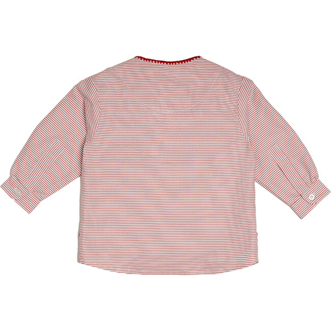 Striped Shirt With Pocket, Red - Shirts - 3